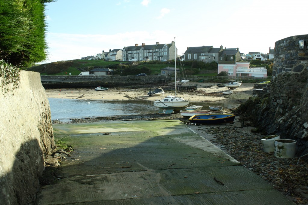 Looking down the slip at about half tide. It come up to where I am standing